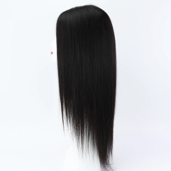 6"x6" Silk Top Human Hair Wig Natural Straight RealVirgin European Human Hair Glueless Wig for Women Soft Breathable Elastic Net