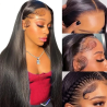 250% Density HD Transparent Lace Front Wig Brazilian Straight Lace Front Wig Pre Plcuked Lace Front Humen Hair Wig For women