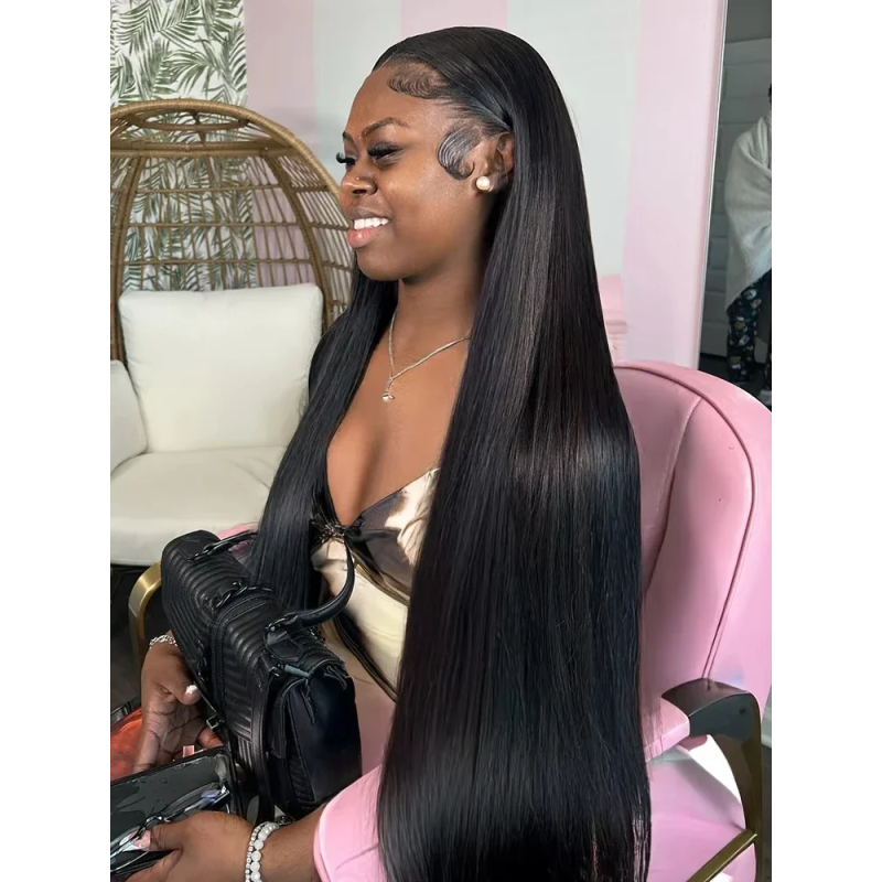 200 220 Density Bone Straight 5x5 Closure Glueless Wig 100% Human Hair 13x4 Transparent Lace Front 13x6 HD Lace Frontal Wigs