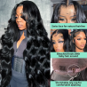 200 220 Density 13x4 13x6 40 Inch Lace Closure Wig Body Wave Lace Front 5x5 Gluless Transparent Human Hair Lace Frontal Wigs