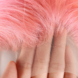 Cross-border European and American Women's Wig Pink Orange Gradient Color Lace Cap Real Human Hair13x4 lace wig