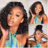 Short Headband Bob Wigs 100% Human Hair Malaysian Kinky Curly 250% Full Wigs Full Machine Headband Wigs For Women Curly Hair Wig