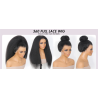 250% Density Kinky Straight Invisi Drawstring Flexible Fit 360 Full Lace Wig Human Hair V U Part Kinky Straight Wig Human Hair