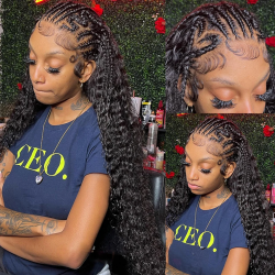 300 Density Human Hair Wigs 100% Transparent Curly Wigs 13x6 Hd Lace Frontal Wig Brazilian High Density Deep Wave Wigs 40 Inch