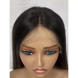 HD Lace Frontal Human Hair Wig 100% Virgin Human Hair Natural Black Color with Highlights Long Hair Full Density Wig