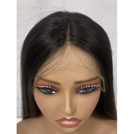 HD Lace Frontal Human Hair Wig 100% Virgin Human Hair Natural Black Color with Highlights Long Hair Full Density Wig