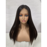 HD Lace Frontal Human Hair Wig 100% Virgin Human Hair Natural Black Color with Highlights Long Hair Full Density Wig