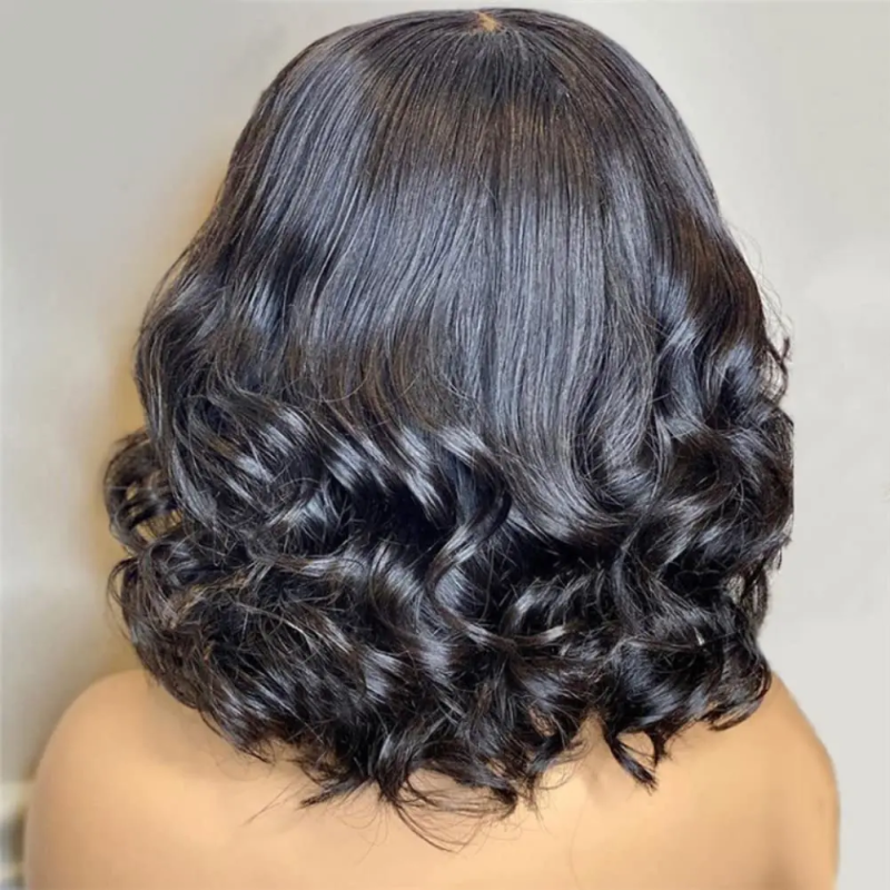 Loose Wave 5x5 Silk Base Full Lace Human Hair Wig Brazilian Remy Hair Short Pre Plucked Silk Top Full Lace Wig With Baby Hair