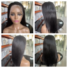 Full Lace Human Hair Wigs Straight Lace Wig Brazilian Pre Plucked Remy Hair Natural Black Color Wigs On Sale Clearance