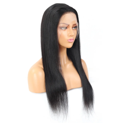 Silk Top Full Lace Human Hair Wig for Women, Silky Straight, Transparent Lace, Black Remy Hair, Silk Base, Pre Plucked, Glueless
