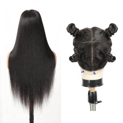 Silk Top Full Lace Human Hair Wig for Women, Silky Straight, Transparent Lace, Black Remy Hair, Silk Base, Pre Plucked, Glueless