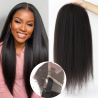 Full HD Lace Wig for Women Yaki Straight 150% Density Real Remy Human Hair Wig Invisible Lace Pre Plucked Soft Breathable