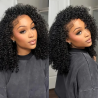 Kinky Curly Bob HD 13X6 Lace Frontal 250 High Density Full Virgin Human Raw Hair Wig Glueless Water Curly For Women Wet And Wavy