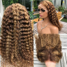 40 Inch Curly Highlight Wig Human Hair 4x4 5x5 Honey Blonde Lace Front Wig 100% Deep Wave 13x6 Hd Lace Frontal WigS For Women