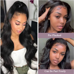 Medium Brown Human Hair Wig Silk Base Deep Wave Brazilian Remy HD Transparent Full Lace Wig Silk Top Bleached Knots for Women