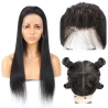 26" Long Silky Straight Silk Base Full Lace Wig Natural Black Glueless Transparent Lace Human Hair Wigs Bleached Knot For Women