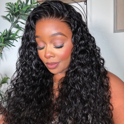 13x6 Real HD Lace Front Wigs 15A Super Double Drawn Water Wave Glueless Wigs Brazilian Human Hair Wigs Pre Plucked For Women