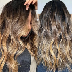 Glueless 28“ Highlight Brown Wave 5x5 Silk Base Jewish Human Hair Wig Baby Hair HD Lace European Hair Preplucked Daily