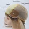 Medical Wig with Human Hair Silk Top PU Silicone Edges Soft Fabric Net Ombre Root Virgin European Hair and Baby Hair for Women