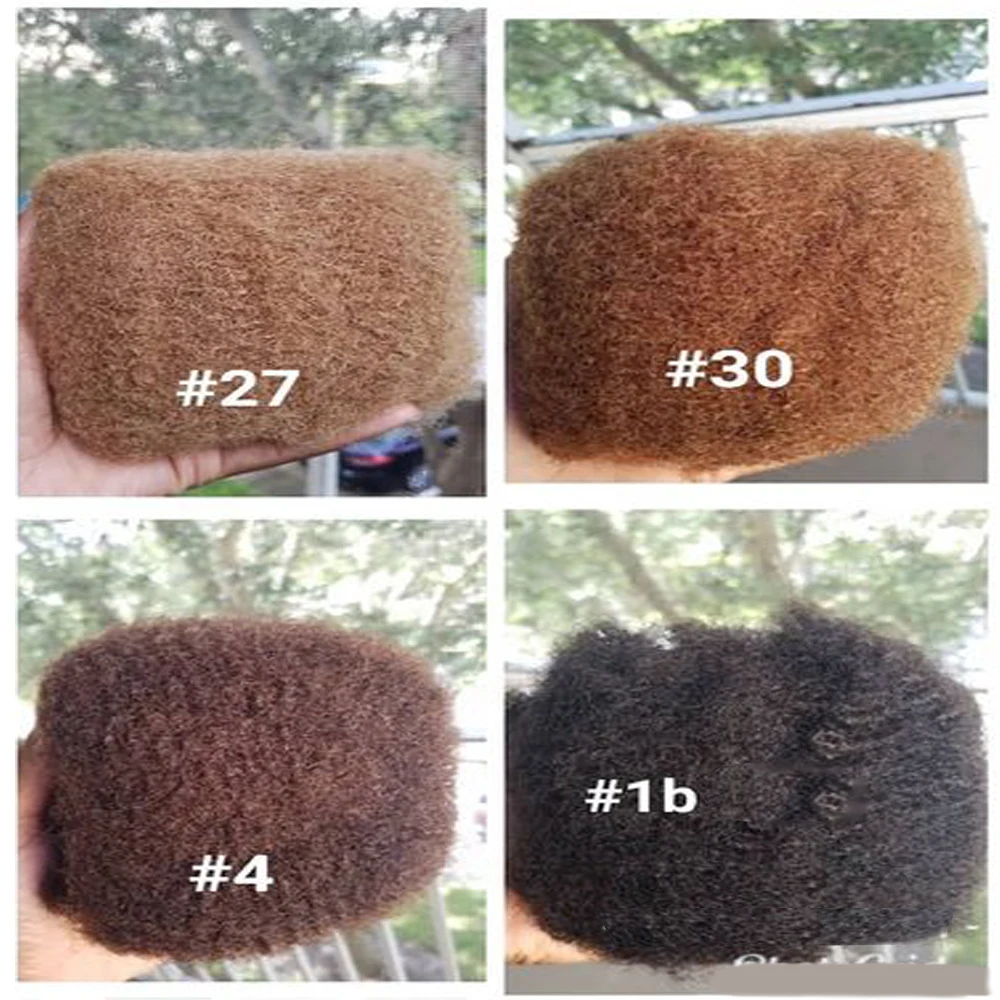 Afro Kinky Bulk 100% Human Hair Honey Blonde 30g Tight Curly Bulk Bundles Hair for Making/Repair Locs, Braiding Hair Extensions - Image 3